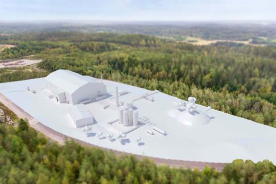 Rendering av den planerade anläggningen i Uddevalla (bilden är en illustration).
