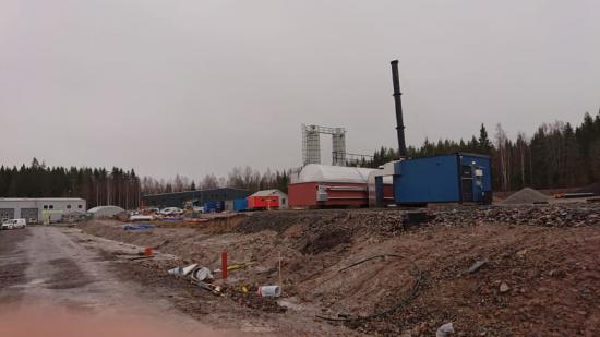 Fjärrvärmecentral på industriområdet Björnmossen.