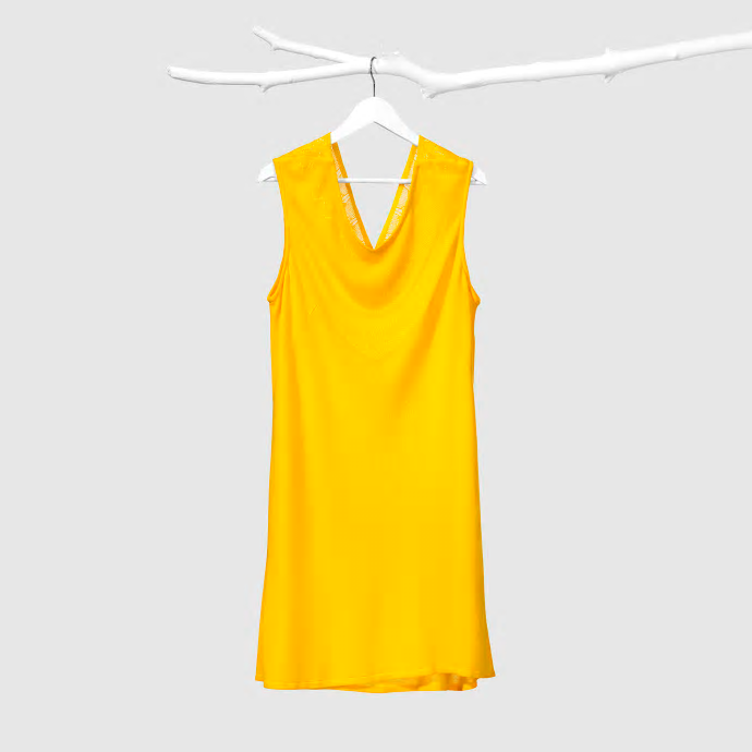 Den gula klänningen blev en talande bild för Renewcells innovation – återvinningsprocessen skapar något helt nytt. Som i sin tur kan återvinnas.