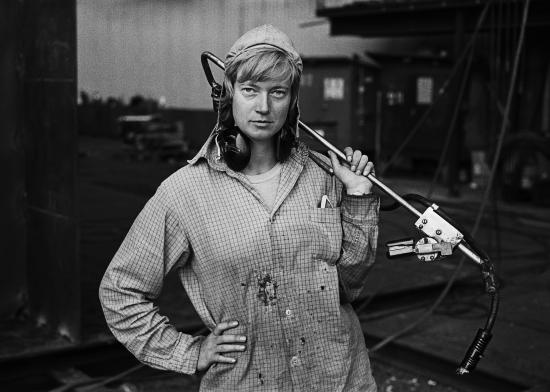 Bilde från utställningen Svärta – svenska fotografer i den tunga industrin 1968–74.