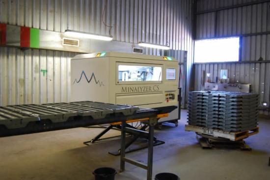 Minalyzer CS integrerad i arbetsflödet för kärnloggning på George Fisher gruvan i Mount Isa, Queensland.