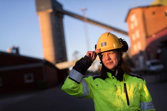 Annika Kruuna, chef för hälsa och säkerhet på Boliden gruvstaben.