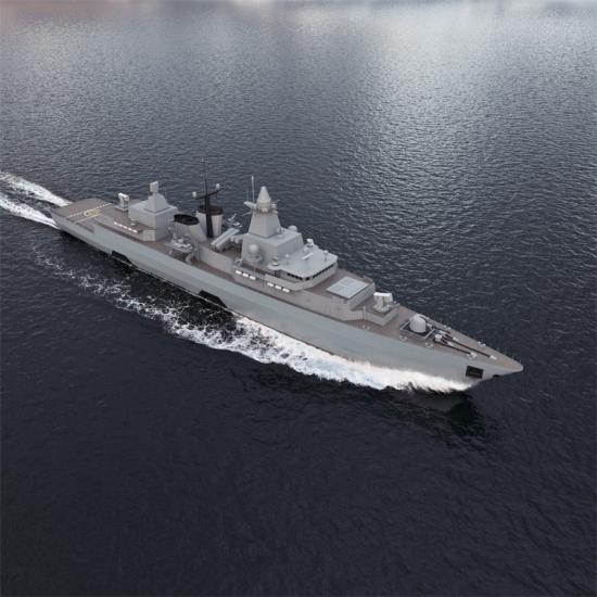 Den tyska marinens fregatter i klassen Brandenburg (F123) ska få nya marina radarsystem och eldledningssystem (bilden är en illustration).