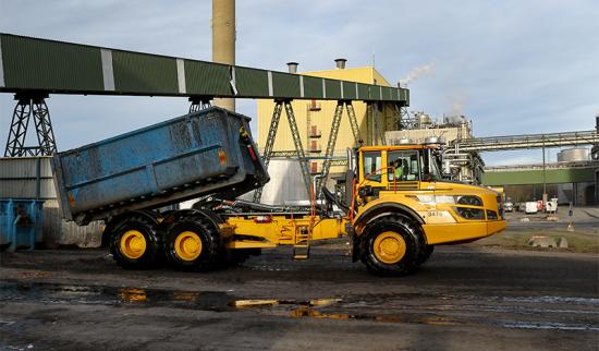 I december 2021 fick Holmen Paper sin fjärde specialanpassade A25 dumper med lastväxlare.