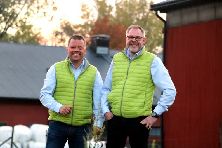 Magnus Karlsson, chef för region väst tillsammans med Lennart Eriksson, säljare i Dalsland.