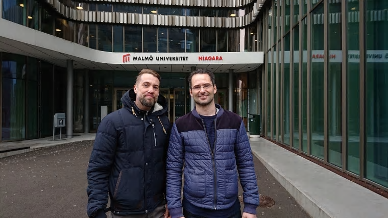 Robert &Aring;berg och Gustav Erling.