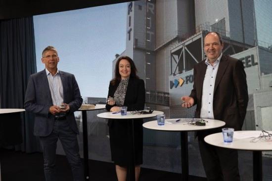 Jan Moström (LKAB), Anna Borg (Vattenfall) och Martin Lindqvist (SSAB)