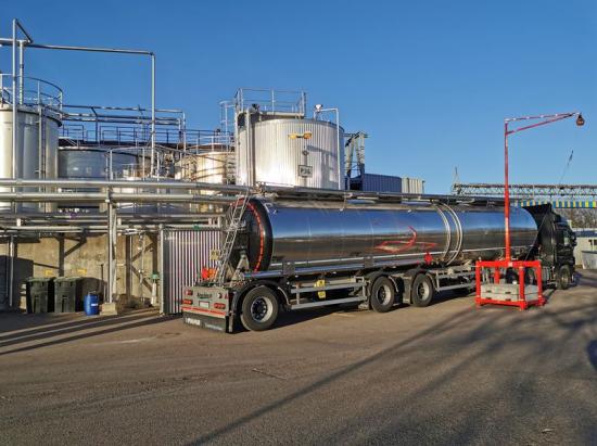 Lossning för produktion av desinfektionsmedel pågår vid Perstorps industrianläggning.