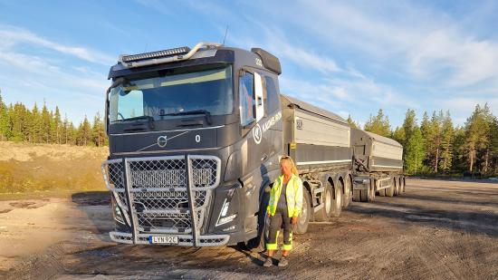 Annica Lindström, chaufför hos Kaunis Iron.