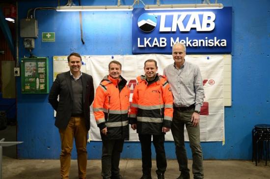 Fr.v. José Rovira SSAB, Roland Törngren SSAB, Robert Nyberg LKAB Mekaniska, Jarl Uggla LKAB Mekaniska.