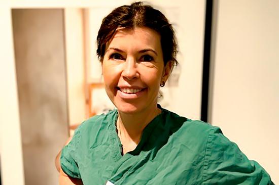 Saskia Eklind, överläkare på Carlanderska sjukhusets kvinnoklinik.