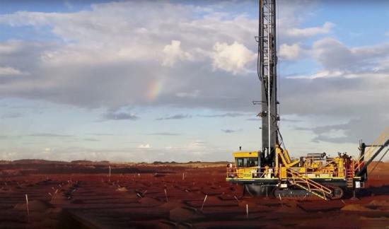 En Epiroc Pit Viper som används av BHP in Australien.