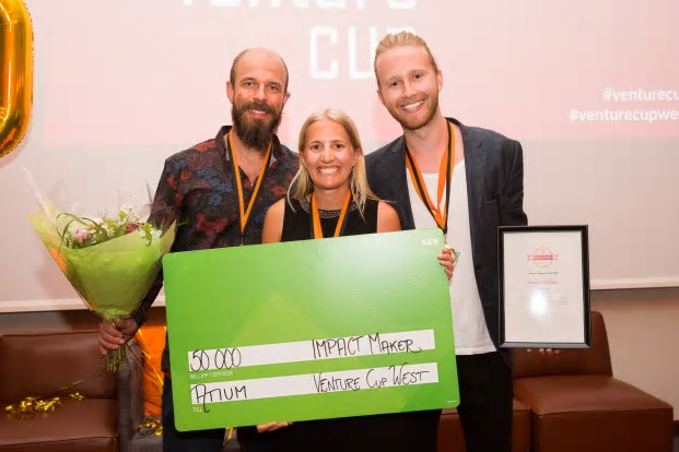 Teamet bakom Atium, från vänster Björn Wickman, Emma Ericson & Johan Björkquist.