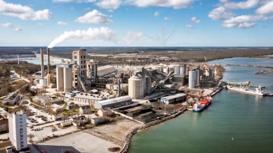 Cementas fabrik i Slite på Gotland.