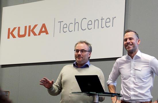 Patrik Moberg från Siemens AB tillsammans med Lars Cardemar från KUKA Nordic AB.