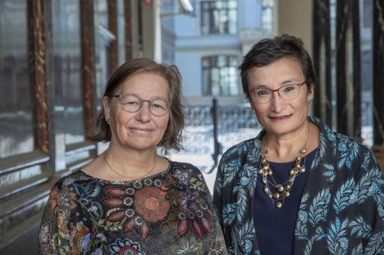 Professor Kerstin Sahlin, styrelseordförande i WASP-HS och professor Virginia Dignum, WASP-HS vetenskapliga ledare.