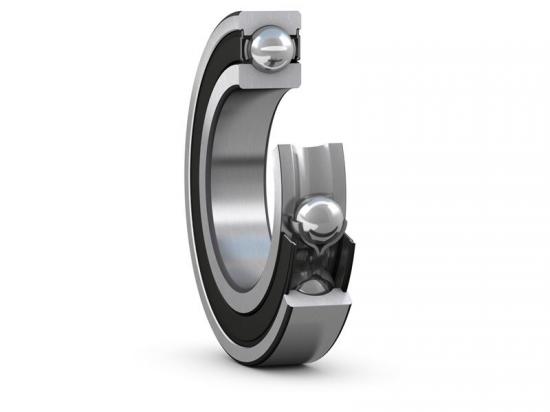  Deep groove ball bearing with seals and steel cage.