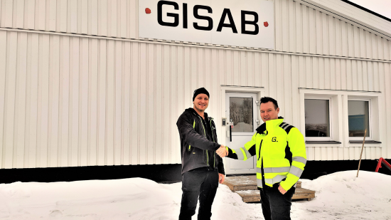 Johannes Johansson (JF Mek) och Conny Labba (Platschef på GISAB i Kiruna) ser fram emot det fördjupade samarbetet.