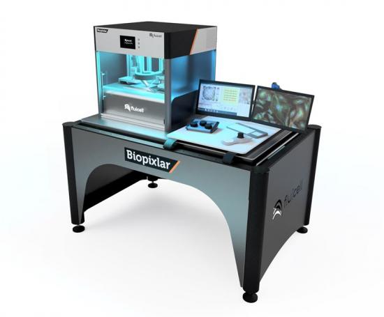 <span><span>Biopixlar® är en komplett plattformslösning, vars högupplösta bioprinter-koncept fångas upp väl av instrumentets utformning och design. </span></span>