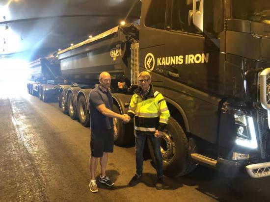 Thomas Andersson säljchef Skoogs Bränsle, Peter Bohm VD Malmtransporter Norr AB.