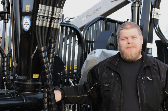Simon Nygren kommer köra under demovisningen på Agritechnica.