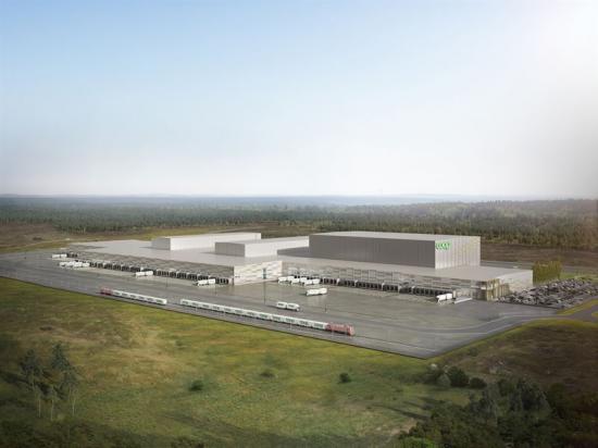 Coops nya automatiserade varuterminal i Eskilstuna kommer <span><span>ha en totalyta på 109 000 kvm och blir därmed en av Europas största helautomatiserade terminaler för livsmedel (bilden är en illutration).</span></span>