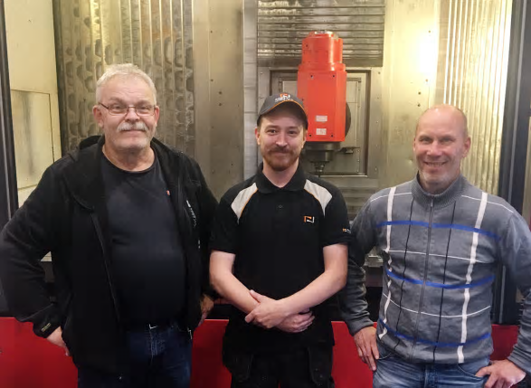 Torbjörn Pettersson, Rickard Larsson och Jonas Nordqvist, Berglunds Rostfria AB.