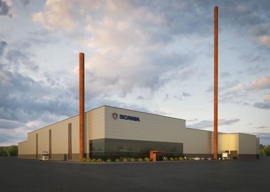Skiss över det nya gjuteriet i Södertälje som Scania investerar.