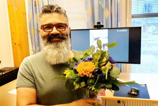 Arash Källmark, LTU tog emot &Aring;rets Inspirationspris inom Swedish Mining Innovation Award 2020.
