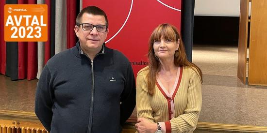 Veli-Pekka Säikkälä, IF Metalls avtalssekreterare, och Marie Nilsson, IF Metalls förbundsordförande.