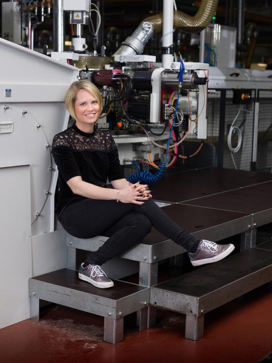 Linda Fransson, vd på Gnosjö Automatsvarvning.