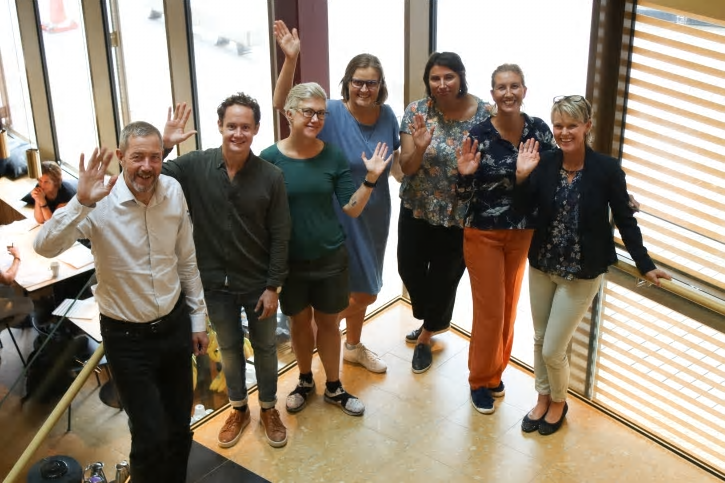 Från vänster: Björn Westling och Filip Tideman, Johanneberg Science Park, Julia Jonasson, RISE, Sofia Ganslandt, Johanneberg Science Park, Malin Jovanovic Gunnarsson och Jessica Oldborn, Framtidens Företag, Eva Hellberg, Johanneberg Science Park.