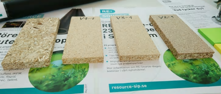 Ett projekt inom innovationsprogrammet RE:Source testar nu spånplattor av olika sammansättning. Syftet är att minska avfallet, spara på virkesresurserna och minska koldioxidutsläppen från sopförbränning.
