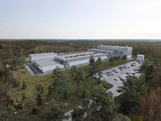 &Ouml;versiktsbild av Northvolts batterifabrik i Västerås, ritad av Tengbom.