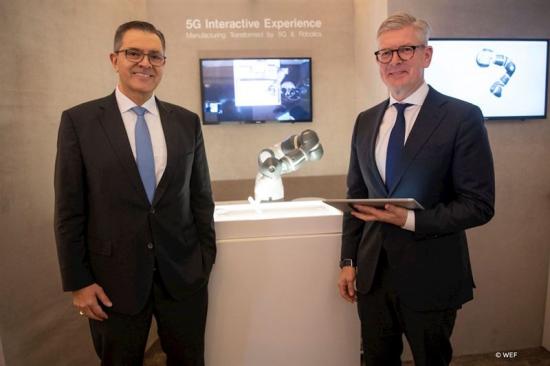 Sami Atiya, vd för ABB:s affärsområde Robotics and Discrete Automation och Börje Ekholm, vd och koncernchef för Ericsson.