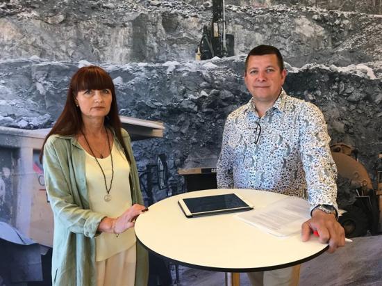 Marie Nilsson, IF Metalls förbundsordförande, och Veli-Pekka Säikkälä, IF Metalls avtalssekreterare.