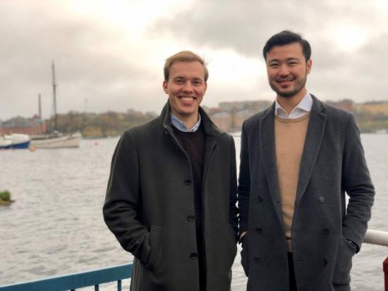 &Aring;rets mottagare av Lilla Polhemspriset: Karl Fredrik Erliksson och Richard Bai.