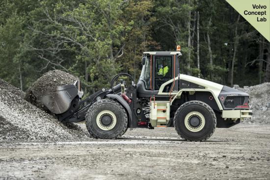 Volvo Construction Equipments elhybridbaserade koncepthjullastare LX1.