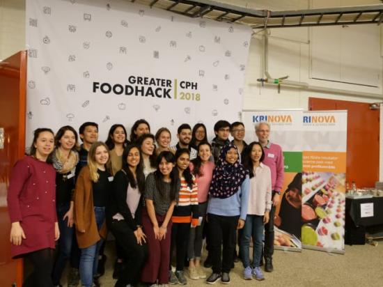 Några av deltagarna på Greater CPH Food Hack 2018.