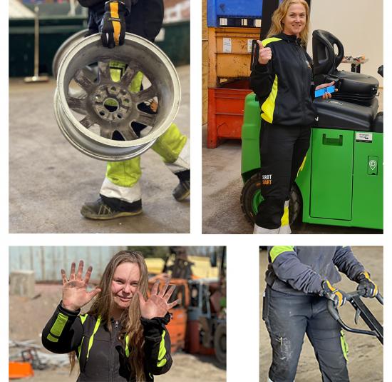 Metallåtervinning är en mansdominerad bransch och därför är Vinning stolt över att öka andelen anställda kvinnor varje år.