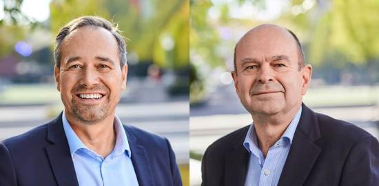 <span>Mathias Ternell, handelspolitisk direktör, och Bo-Erik Pers, vd.</span>