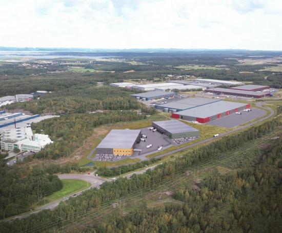Visionsbild Sörreds Logistikpark, fastighet Sörred 8:12 (bilden är ett illustration).