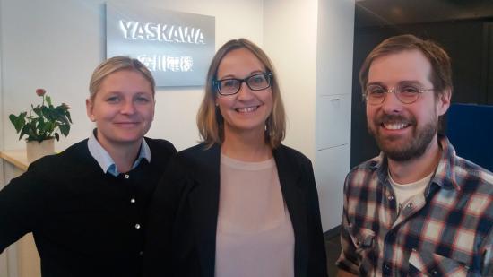 Jenny Fuhrman och Hanna Berg från Montico tillsammans med Tomas Sabel, Yaskawa Nordic.