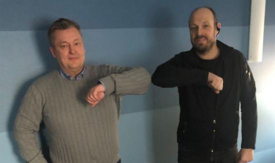 Patrik Silfvernagel, Regionchef Swerock och Peab Asfalt och Patrik Snell, VD Snells.