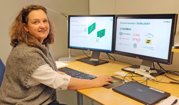 Forskaren och projektledaren Pia Borg vid metallforskningsinstitutet Swerim.