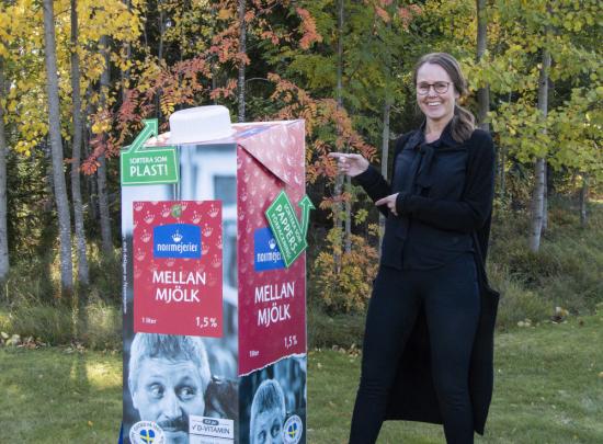 Anna Norrgård är marknadschef, Norrmejerier och vill hjälpa norrländska konsumenter att slå hål på myter om att det är svårt att återvinna.