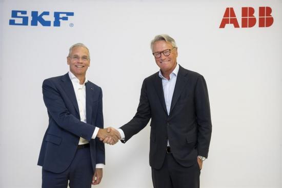 SKF CEO Rickard Gustafson and ABB CEO Björn Rosengren.