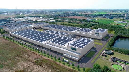 Den framtida gigafabriken för battericellstillverkning i Salzgitter.