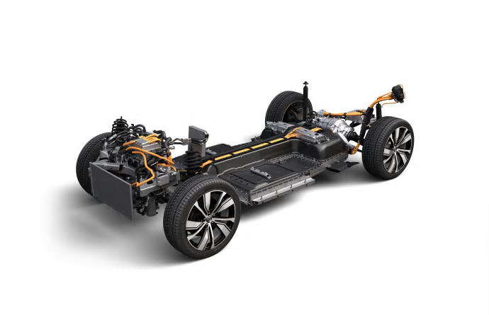 Volvo XC40 Recharge powertrain.
