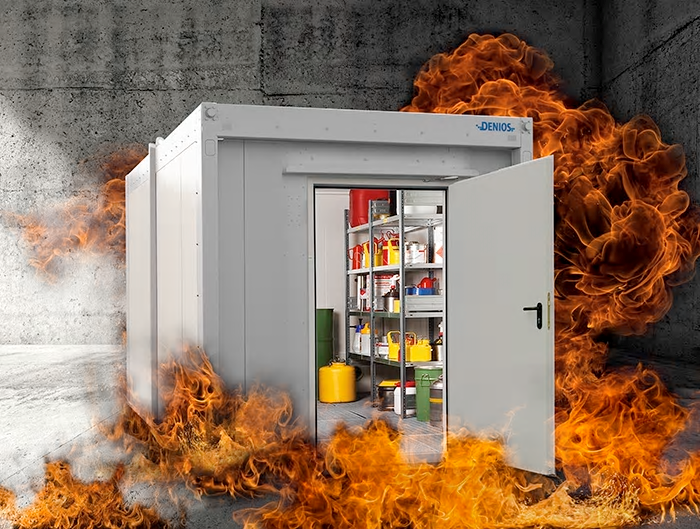 Brandklassad miljöcontainer som uppfyller REI 90.